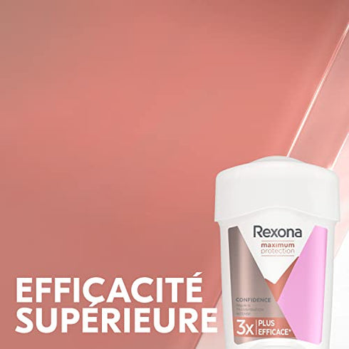 Rexona Maximum Protection Antiperspirant Deodorant Cream Confidence with 48 Hours Protection Against Strong Sweating and Body Odour 45 ml Pack of 1